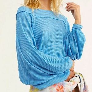 NWT Free People Westend Thermal Top Pocket XS